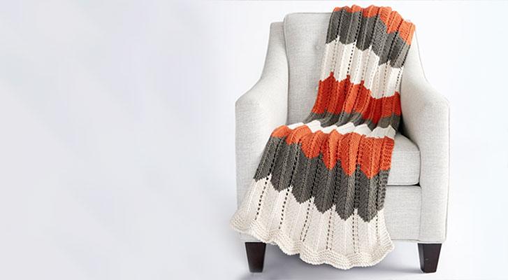 Image of Make a Ripple and Ridge Knit Blanket thumbnail