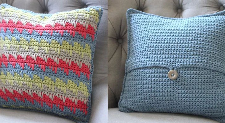 Image of Reversible Spike Stitch Pillow Cover thumbnail