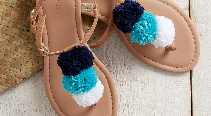 Image of Make Pompom Sandals With Patons Grace thumbnail