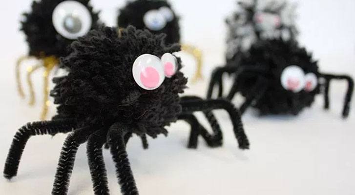 Image of Make Halloween Yarn Spiders! thumbnail