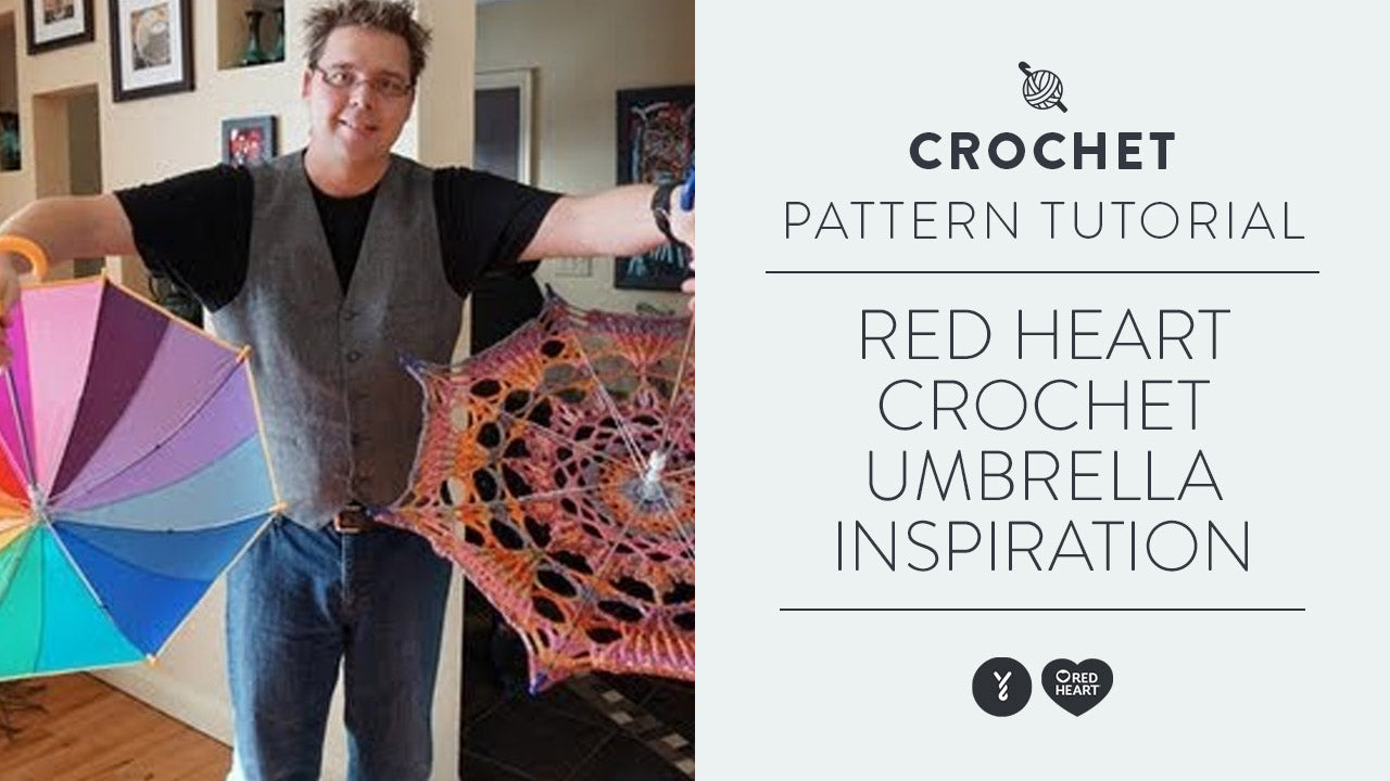 Image of Red Heart Crochet Umbrella Inspiration thumbnail