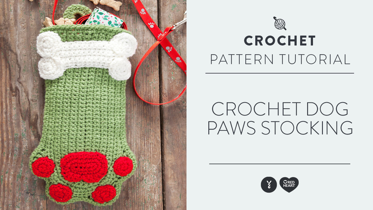 Crochet Dog Paws Stocking Yarnspirations crochet-dog-paws-stocking-yarnspirations