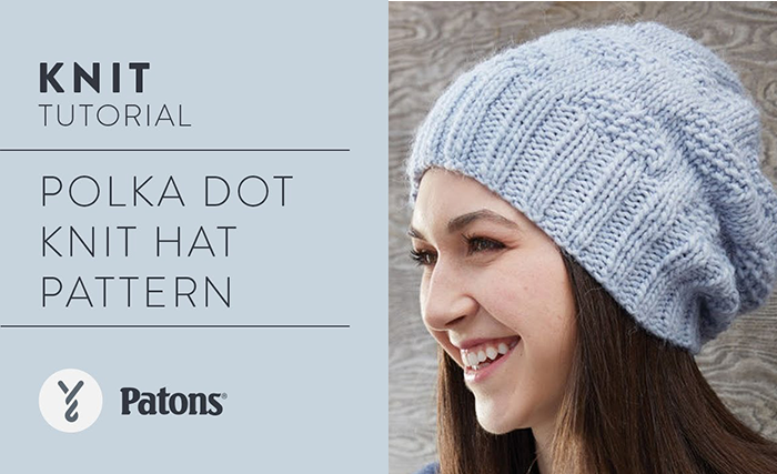 Image of How to Knit Polka Dot Knit Hat thumbnail
