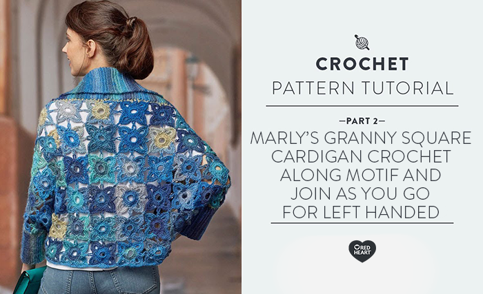 Image of Marly's Granny Square Cardigan Crochet Along Video 2 Motif and Join as You Go (For Left Handed) thumbnail