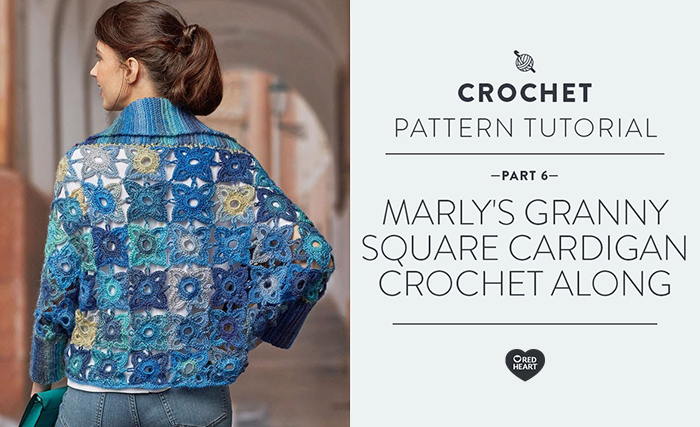 Image of Marly's Granny Square Cardigan Crochet Along Video 6 Using the pattern as a template for crochet sweaters thumbnail