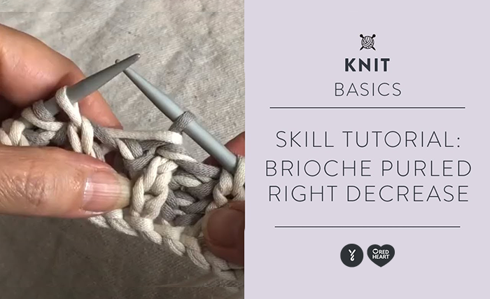 Image of Knit Brioche Pulled Right Decrease thumbnail