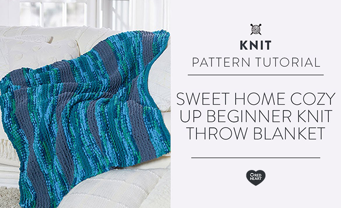 Image of Sweet Home Cozy Up Beginner Knit Throw Blanket thumbnail