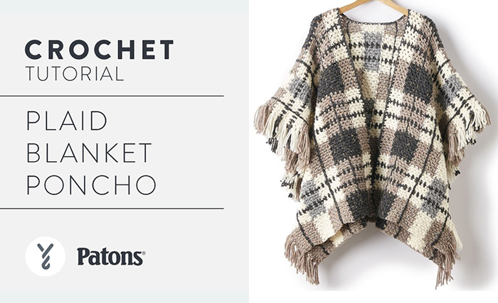 Image of Crochet a Poncho: Plaid Blanket thumbnail