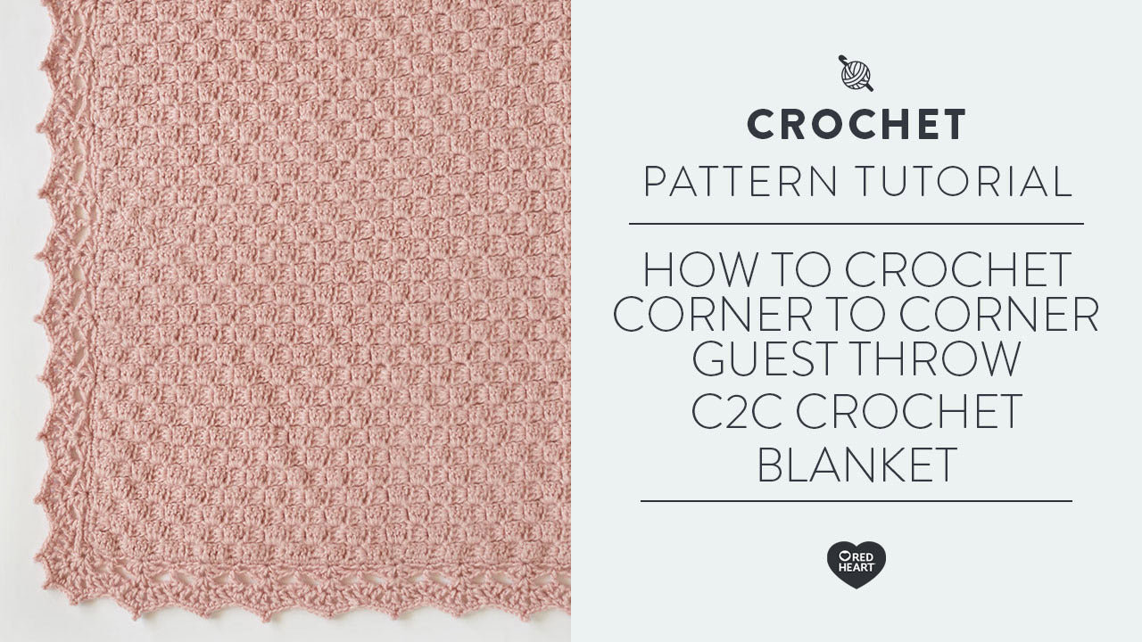 Image of How to Crochet Corner to Corner Guest Throw --- C2C Crochet Blanket thumbnail