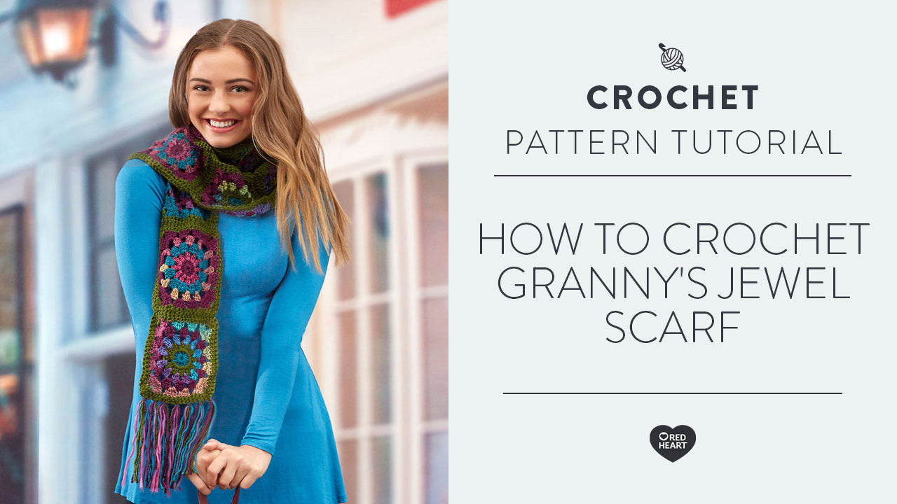 Image of How to Crochet Granny's Jewel Scarf thumbnail