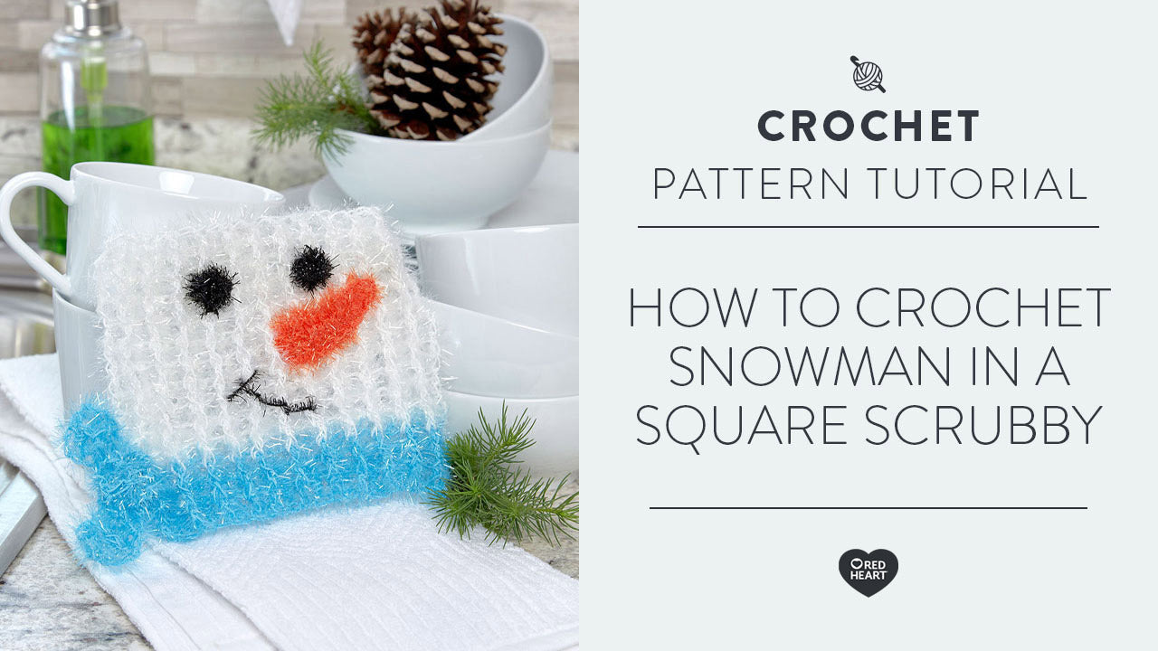 Image of How to Crochet Snowman in a Square Scrubby thumbnail