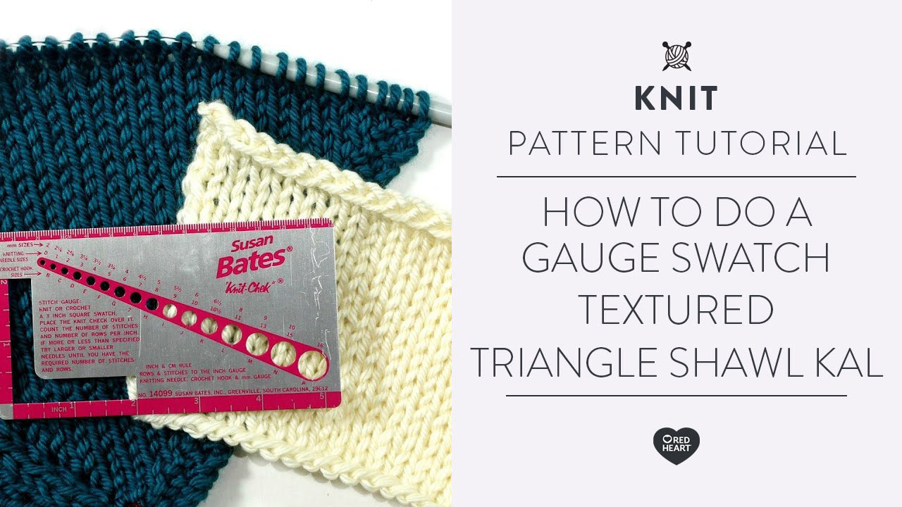 Image of How to do a Gauge Swatch Textured Triangle Shawl KAL thumbnail