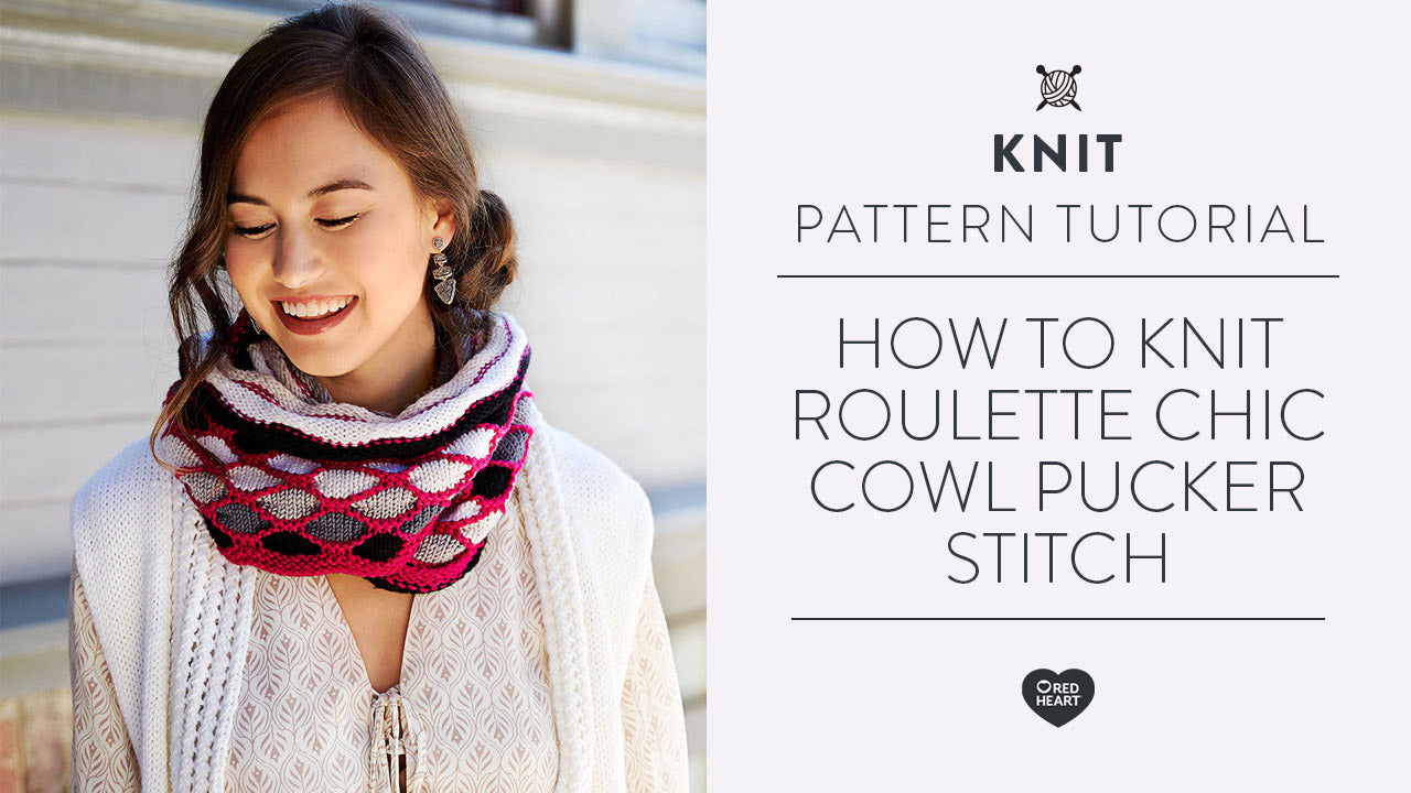 Image of How to Knit Roulette Chic Cowl Pucker Stitch thumbnail