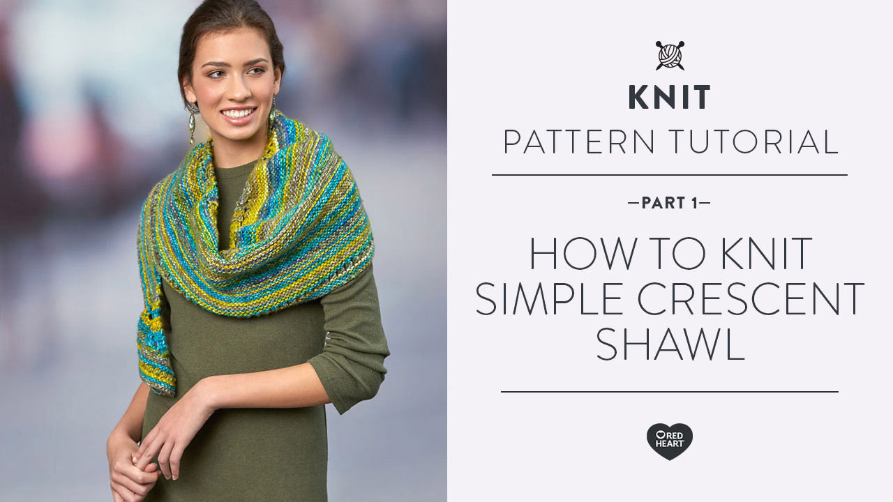 Image of How to Knit Simple Crescent Shawl [Part 2] Two Yarn Over Eyelet Row thumbnail