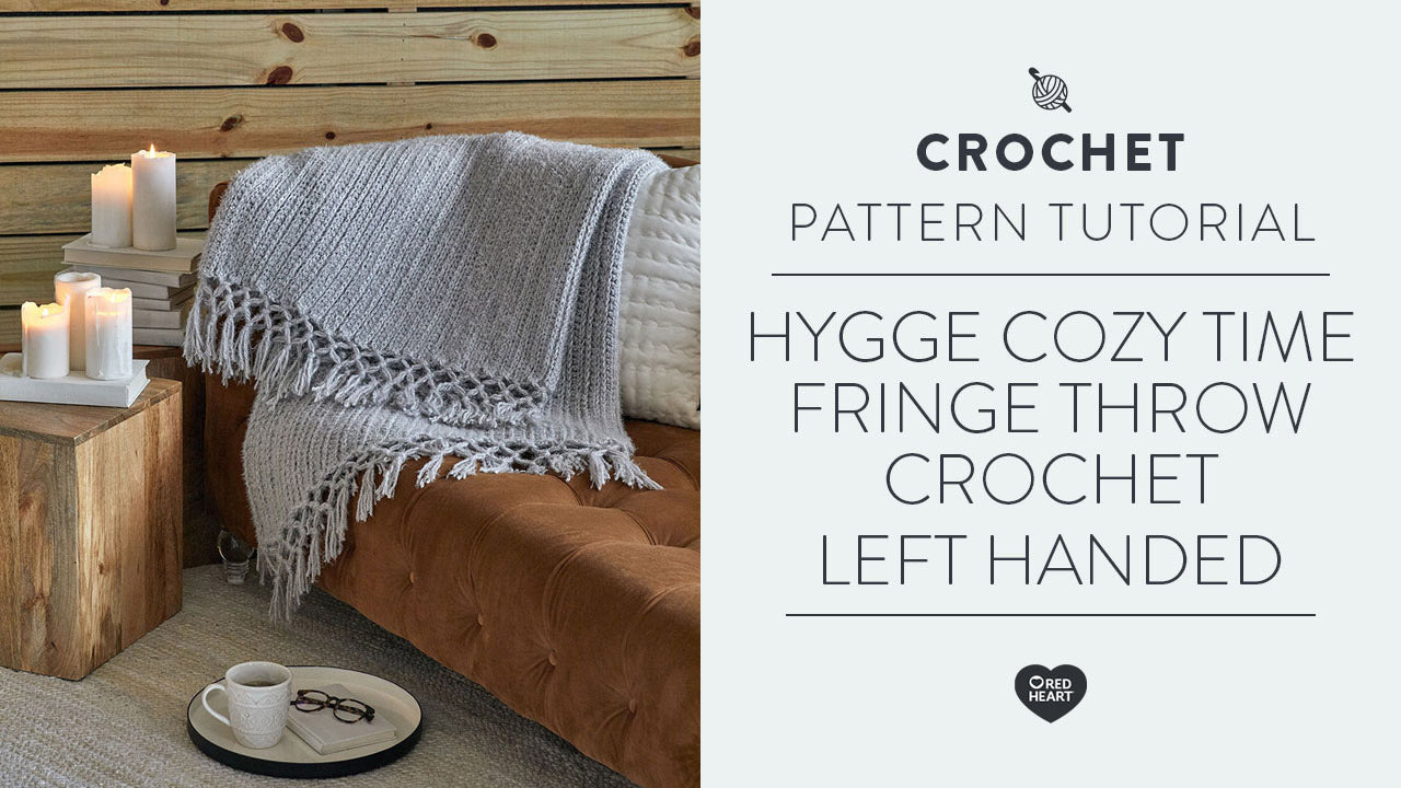 Image of Hygge Cozy Time Fringe Throw Crochet [Left Handed] thumbnail