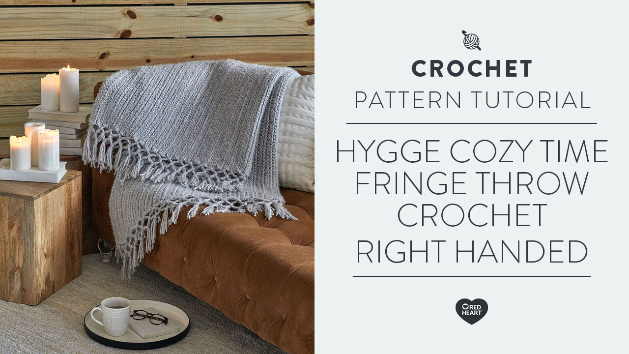 Image of Hygge Cozy Time Fringe Throw Crochet [Right Handed] thumbnail