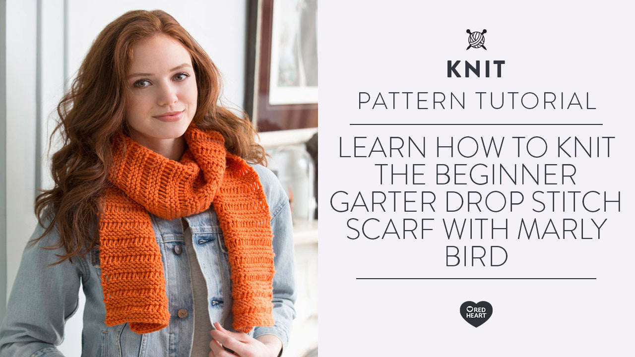 Image of Learn How to Knit the Beginner Garter Drop Stitch Scarf with Marly Bird thumbnail