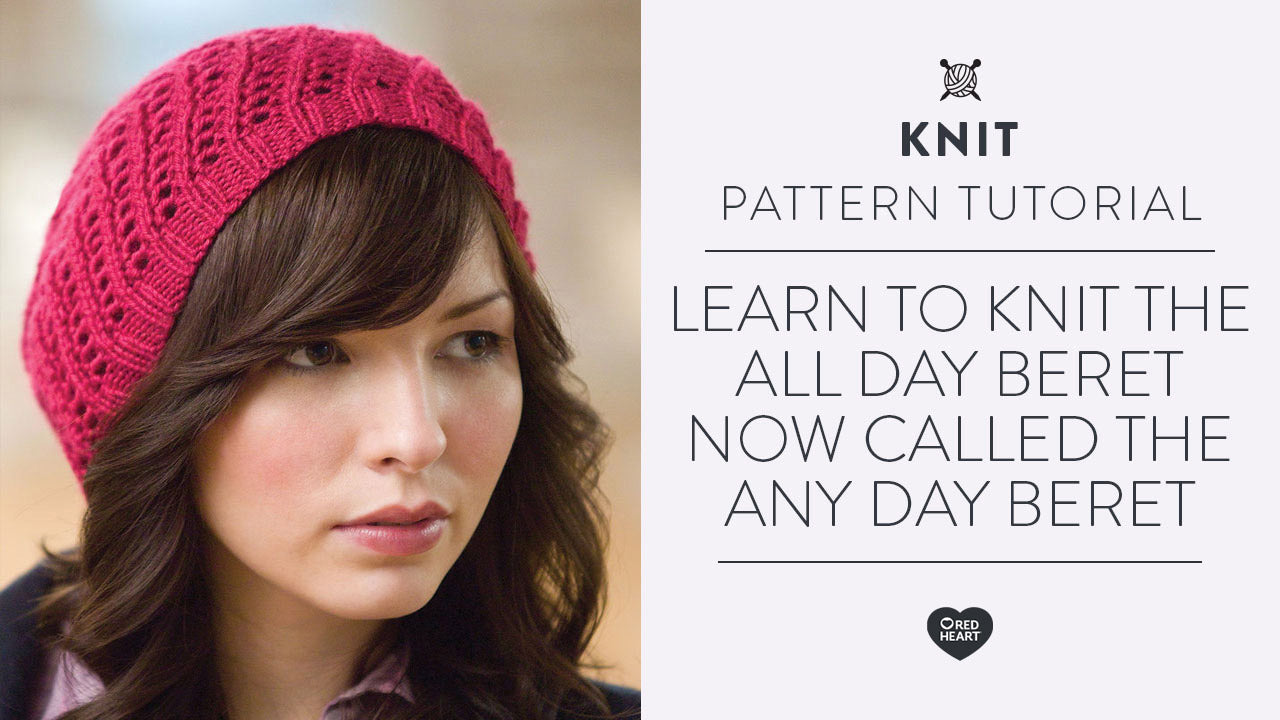 Image of Learn to knit the All Day Beret now called the Any Day Beret thumbnail
