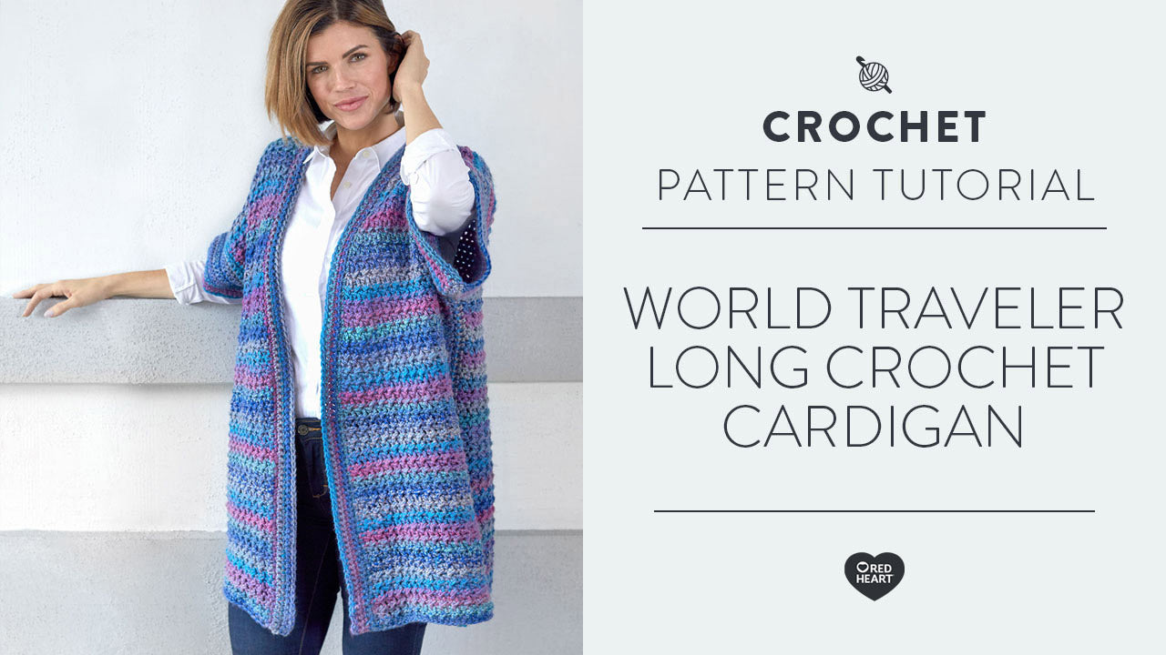 Image of World Traveler Long Crochet Cardigan thumbnail