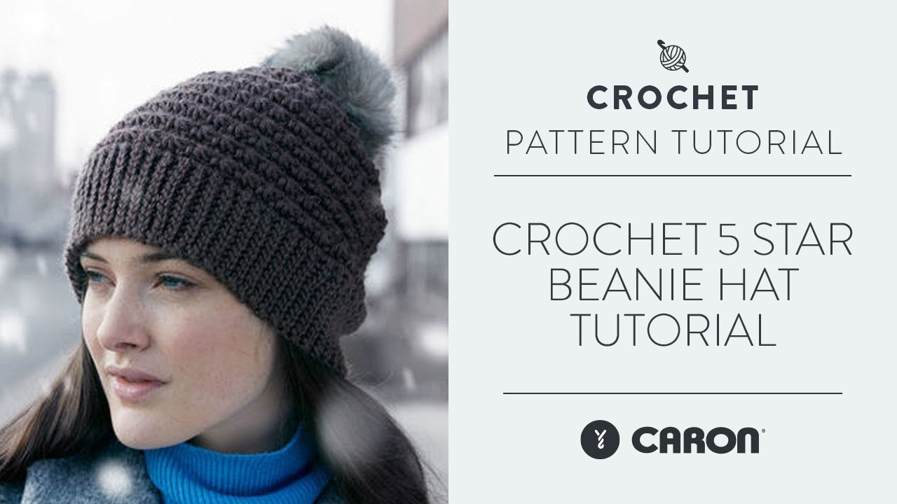 Image of Crochet 5 Star Beanie Hat Tutorial thumbnail