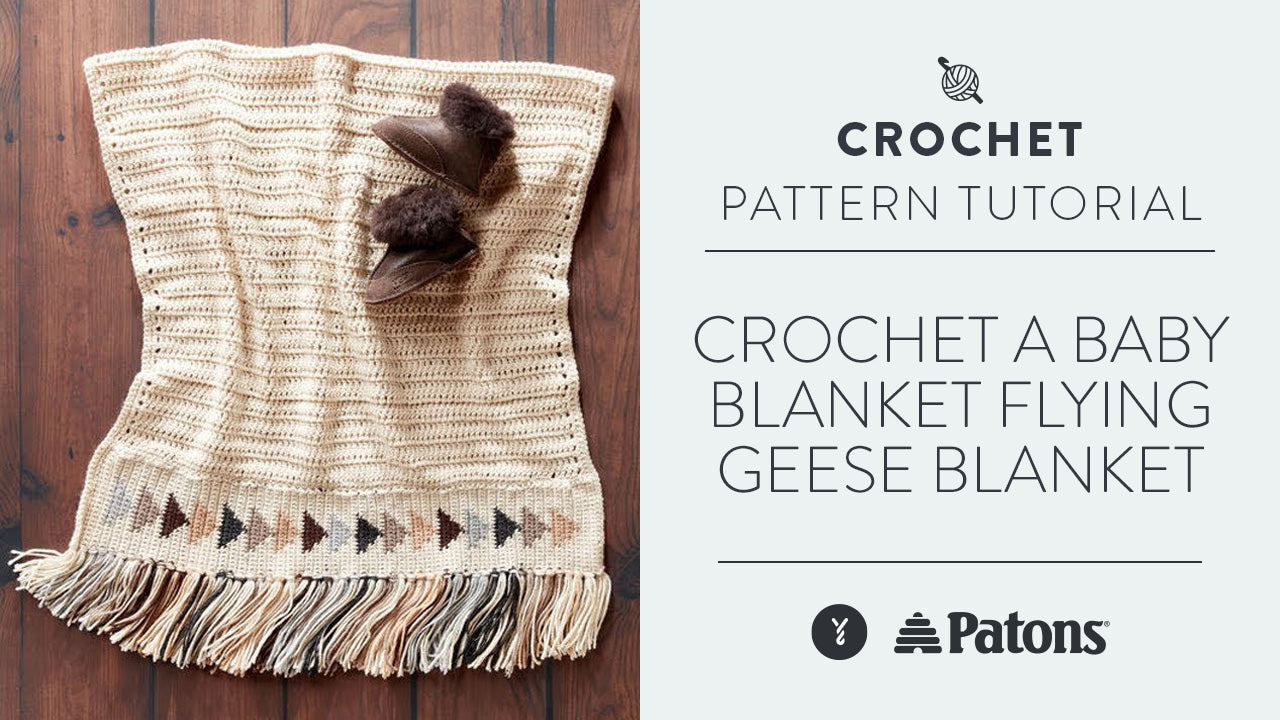 Image of Crochet a Baby Blanket: Flying Geese Blanket thumbnail