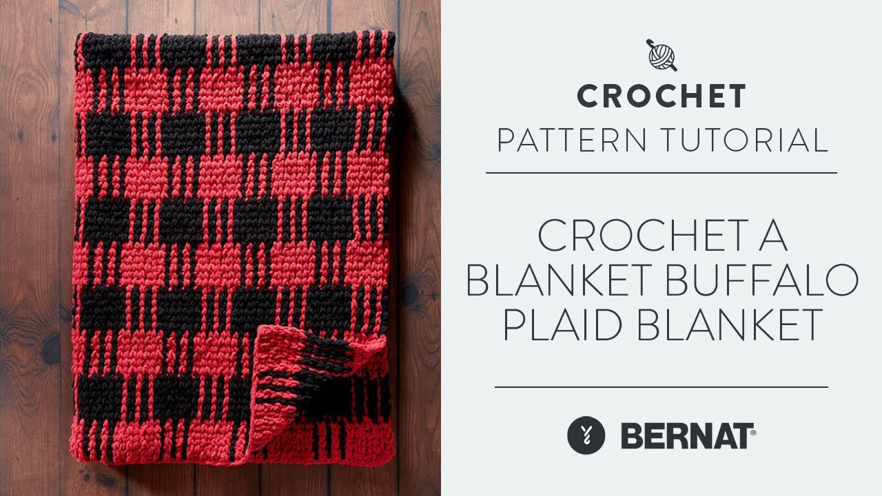 Image of Crochet a Blanket: Buffalo Plaid Blanket thumbnail