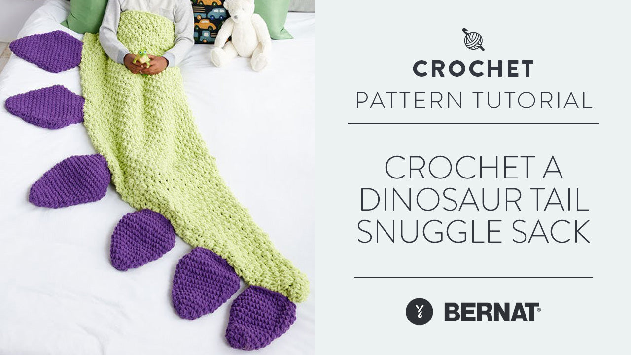 Image of Crochet a Dinosaur Tail Snuggle Sack thumbnail