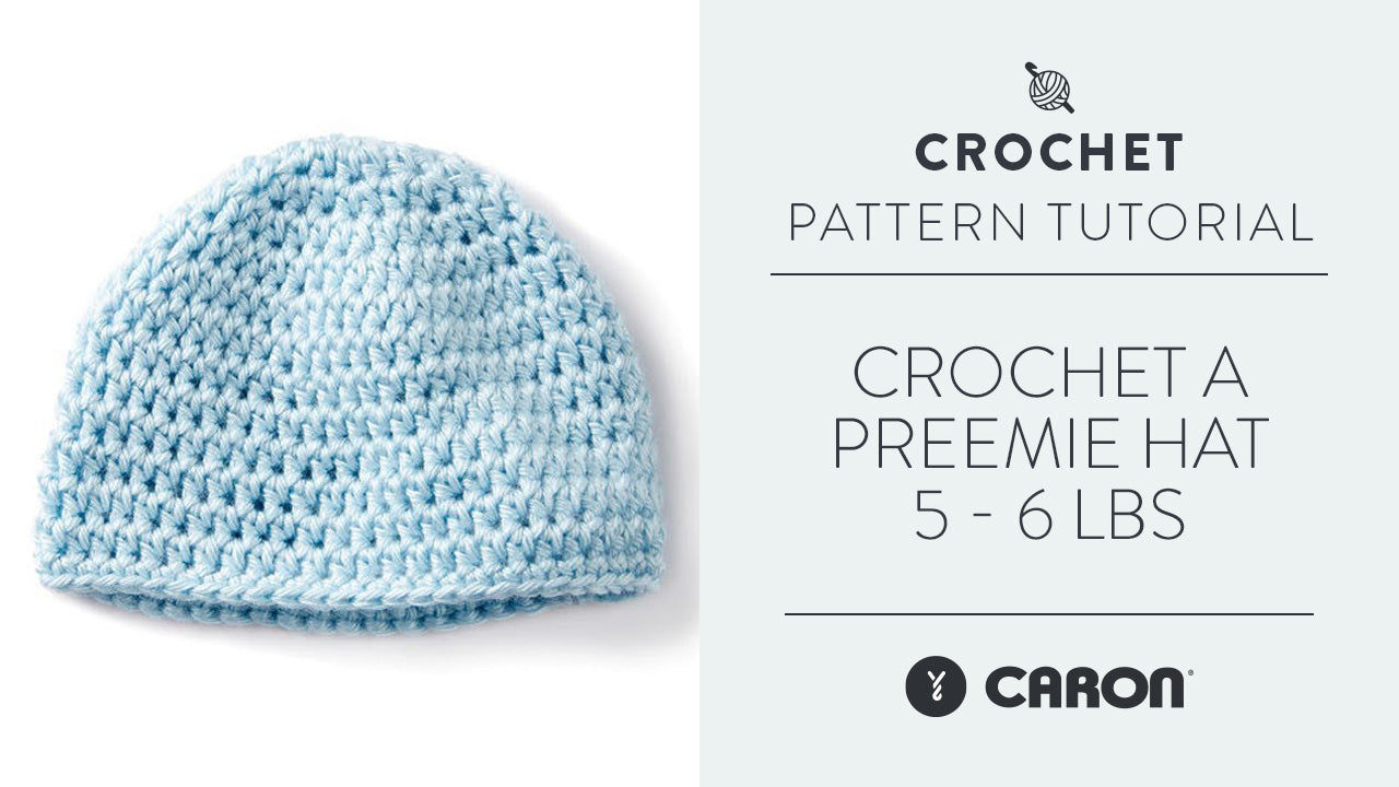 Image of Crochet A Preemie Hat 5 - 6 lbs thumbnail