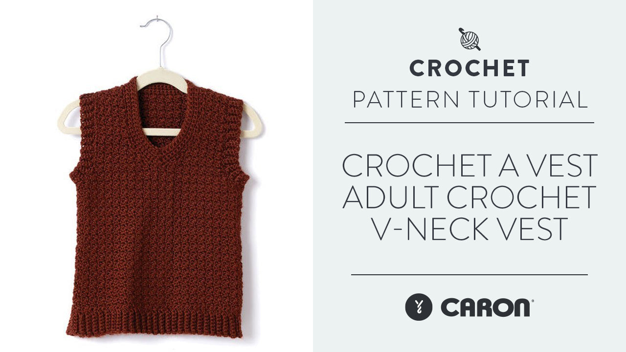 Image of Crochet a Vest: Adult Crochet V-Neck Vest thumbnail