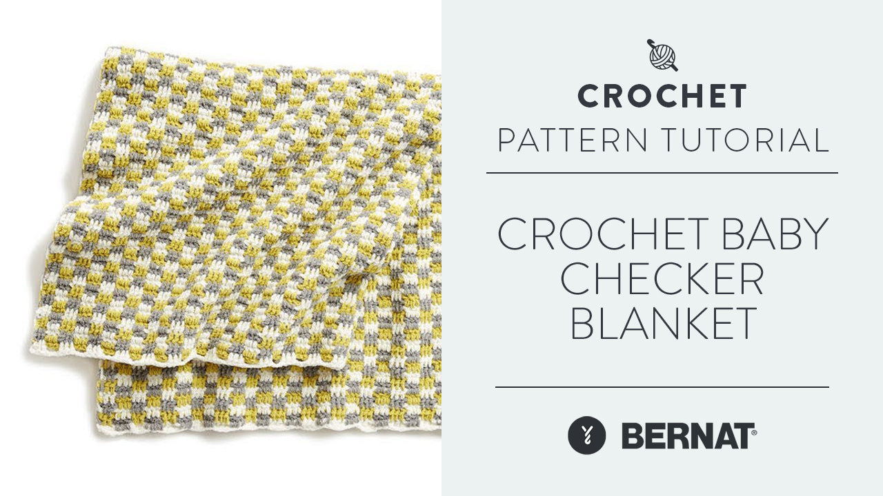 Image of Crochet Baby Checker Blanket thumbnail