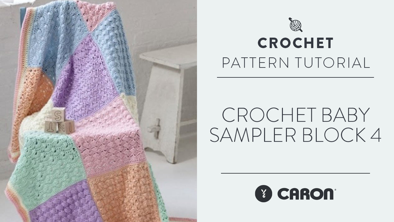 Image of Crochet Baby Sampler Block 4 thumbnail