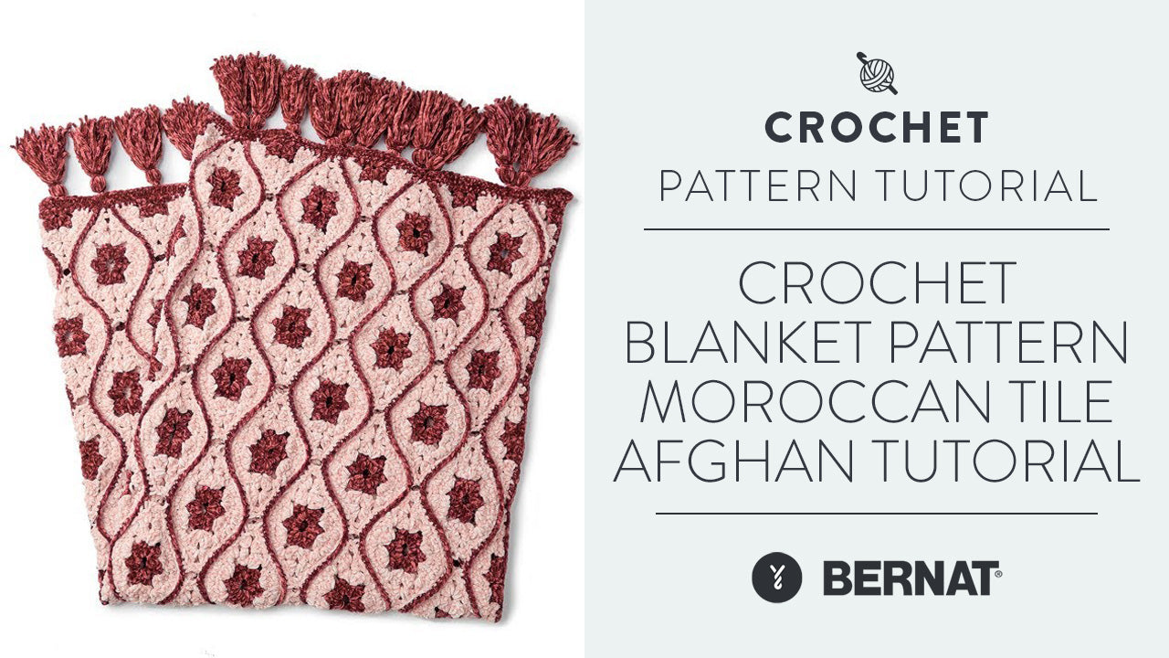Image of Crochet Blanket Pattern: Moroccan Tile Afghan Tutorial thumbnail