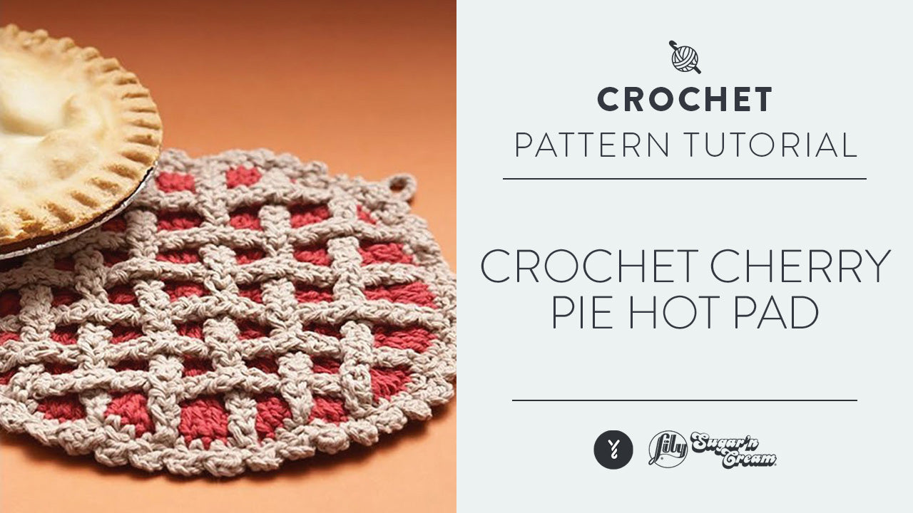 Image of Crochet Cherry Pie Hot Pad thumbnail