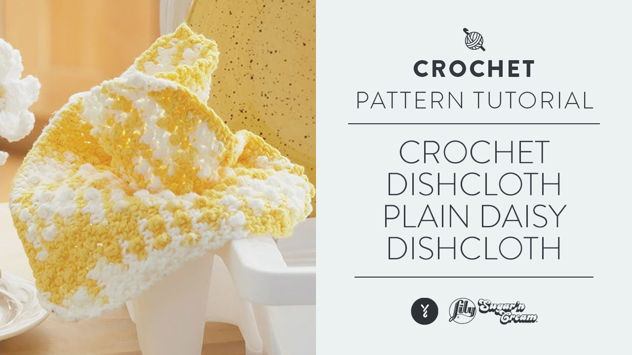 Image of Crochet Dishcloth: Plain Daisy Dishcloth thumbnail