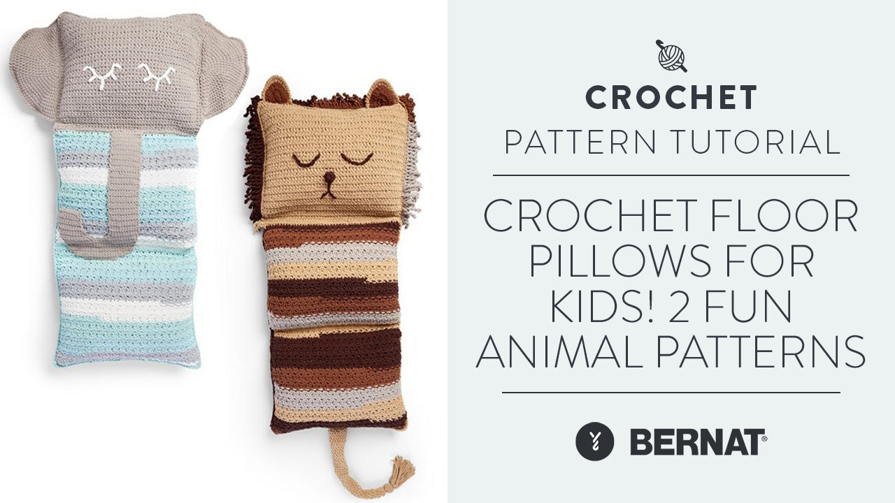 Image of Crochet Floor Pillows For Kids! | 2 Fun Animal Patterns thumbnail