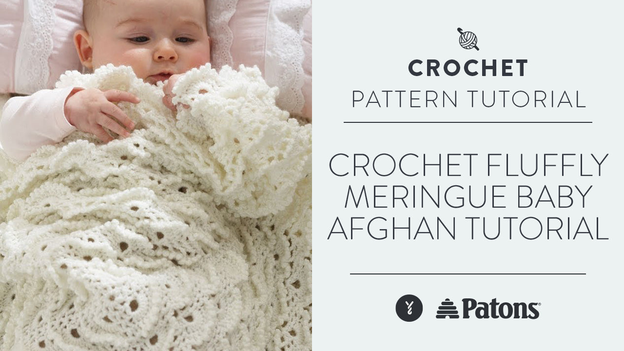 Image of Crochet Fluffly Meringue Baby Afghan Tutorial thumbnail