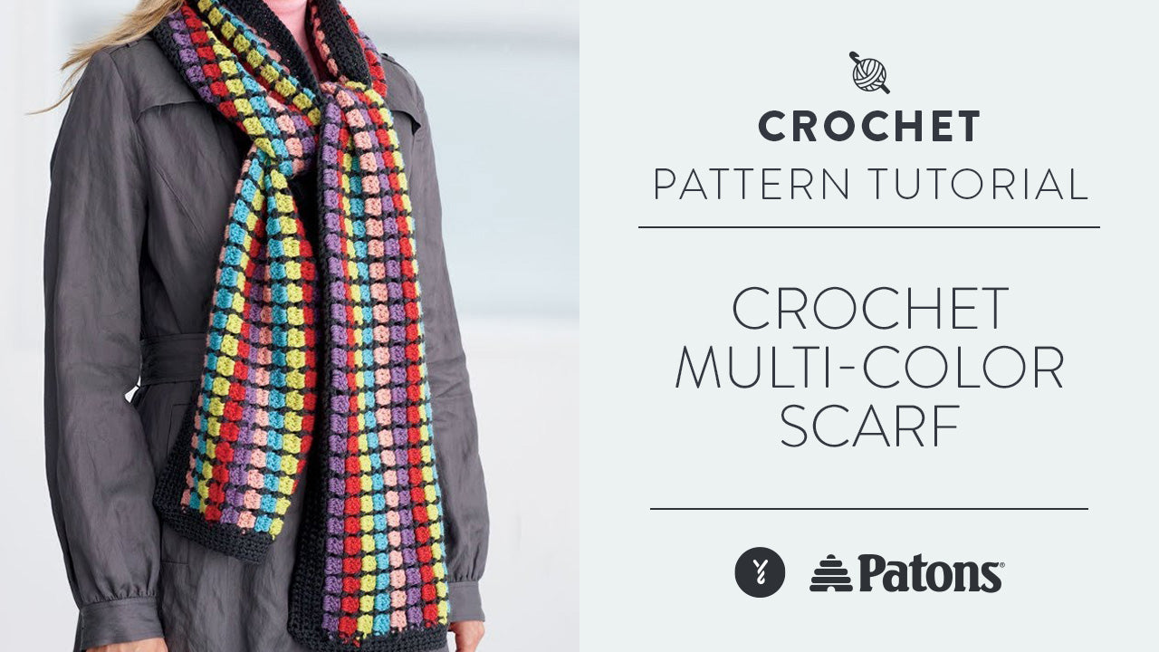 Image of Crochet Multi-Color Scarf thumbnail