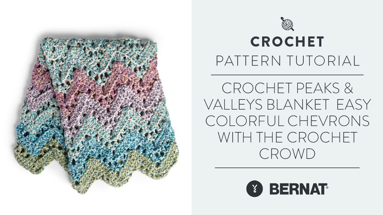 Image of Crochet Peaks & Valleys Blanket | Easy Colorful Chevrons With The Crochet Crowd thumbnail