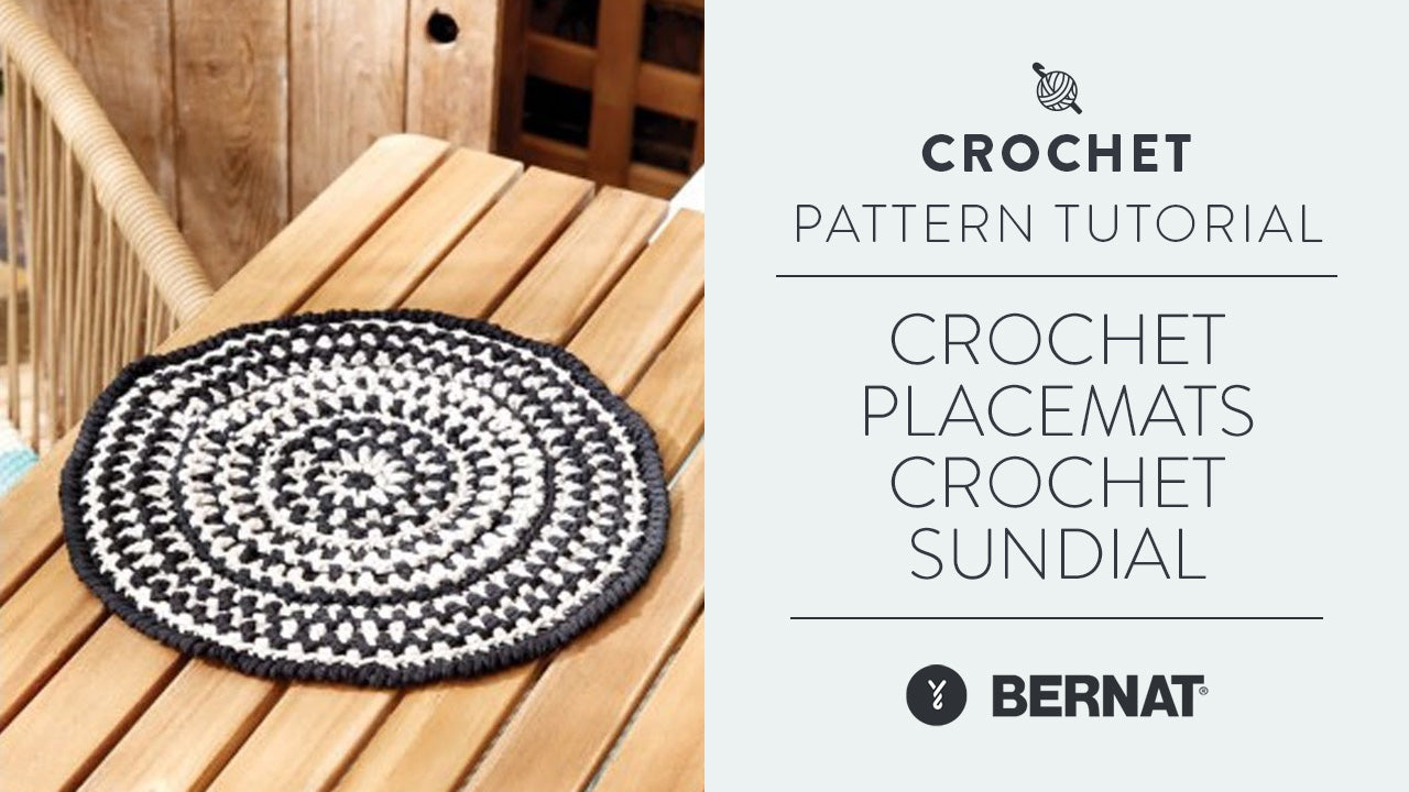 Crochet Placemats Crochet Sundial Placemat Yarnspirations