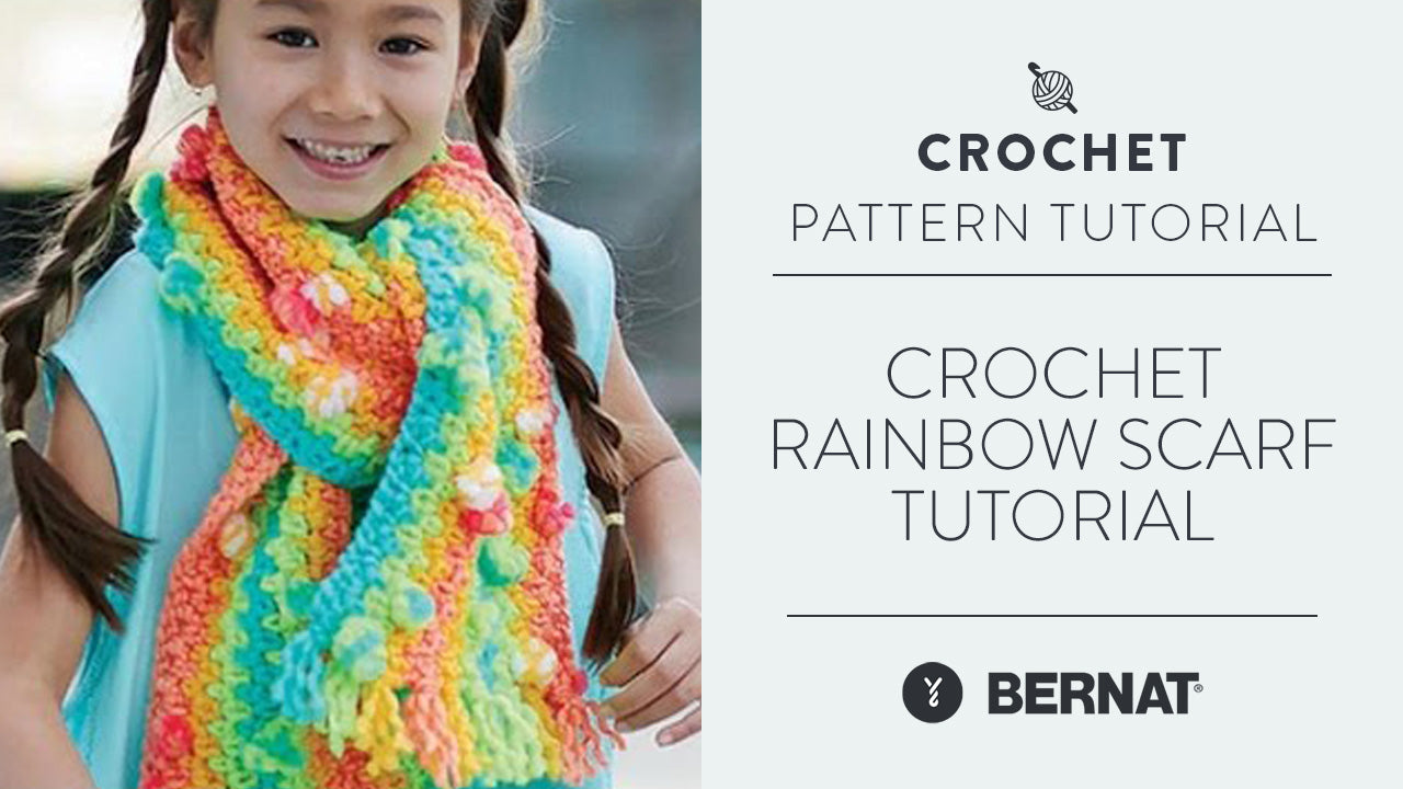 Image of Crochet Rainbow Scarf Tutorial thumbnail