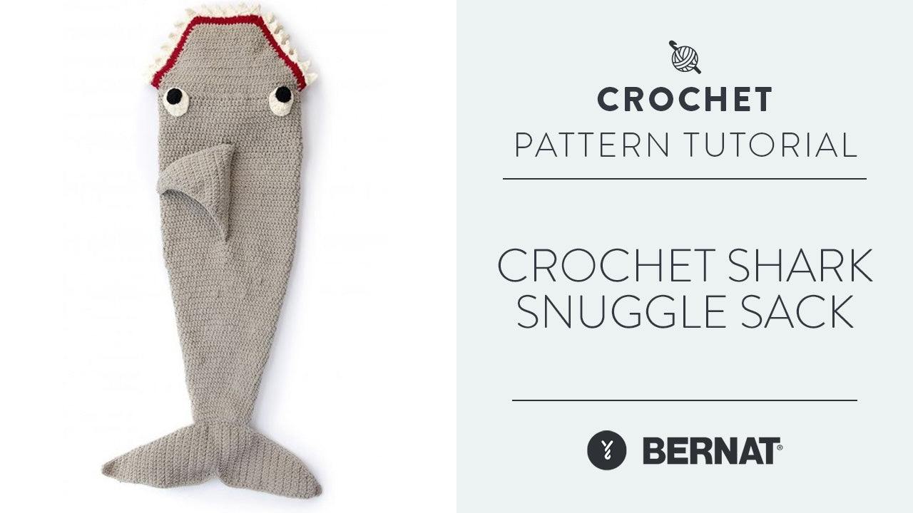Image of Crochet Shark Snuggle Sack thumbnail