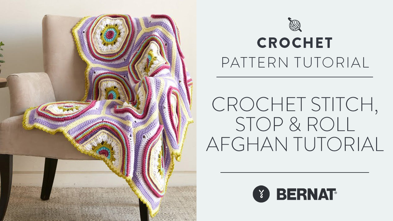 Image of Crochet Stitch, Stop & Roll Afghan Tutorial thumbnail