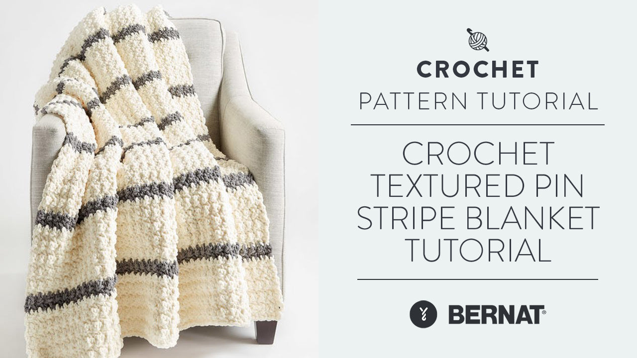 Image of Crochet Textured Pin Stripe Blanket Tutorial thumbnail