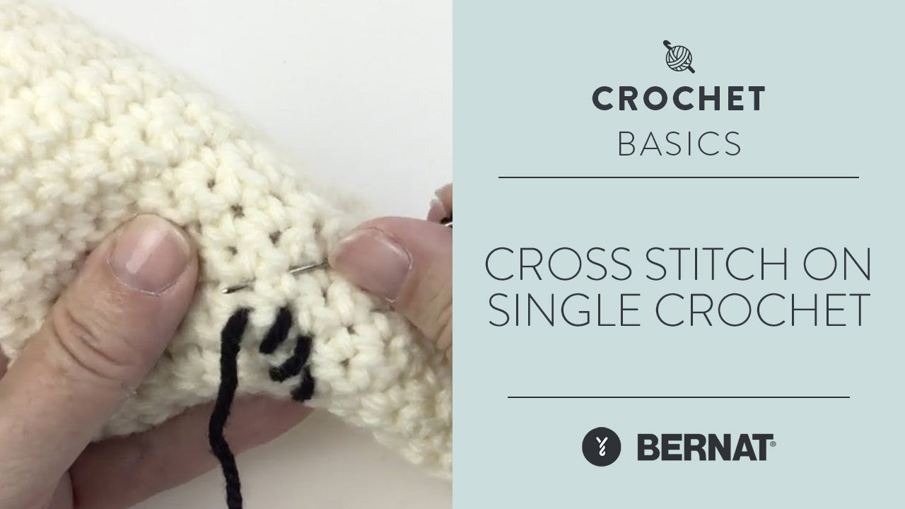 Cross Stitch on Single Crochet Yarnspirations