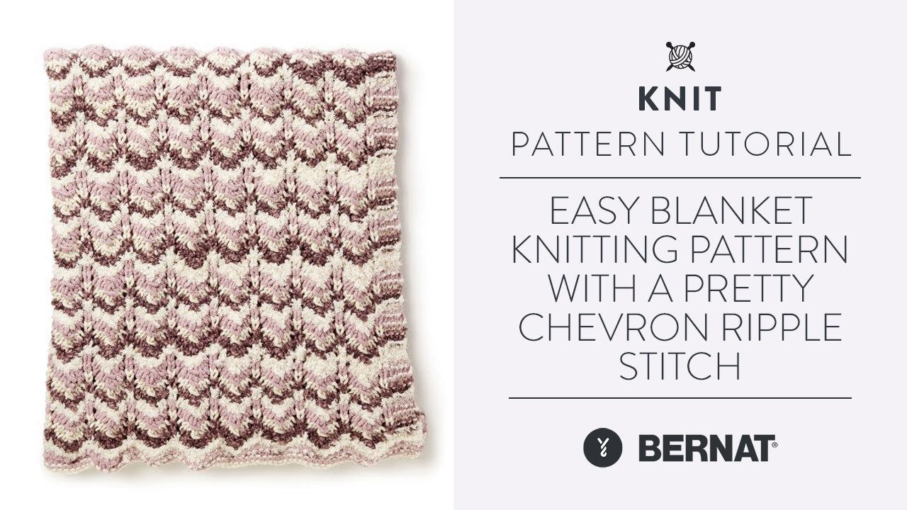 Image of Easy Blanket Knitting Pattern With A Pretty Chevron Ripple Stitch thumbnail