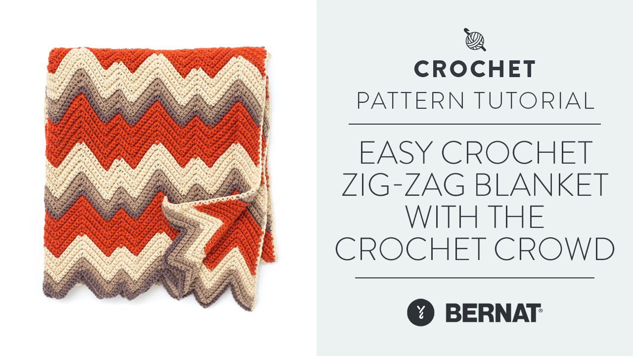 Image of Easy Crochet Zig-Zag Blanket With The Crochet Crowd thumbnail