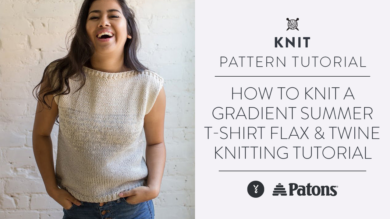 Image of How to Knit a Gradient Summer T-Shirt | Flax & Twine Knitting Tutorial thumbnail