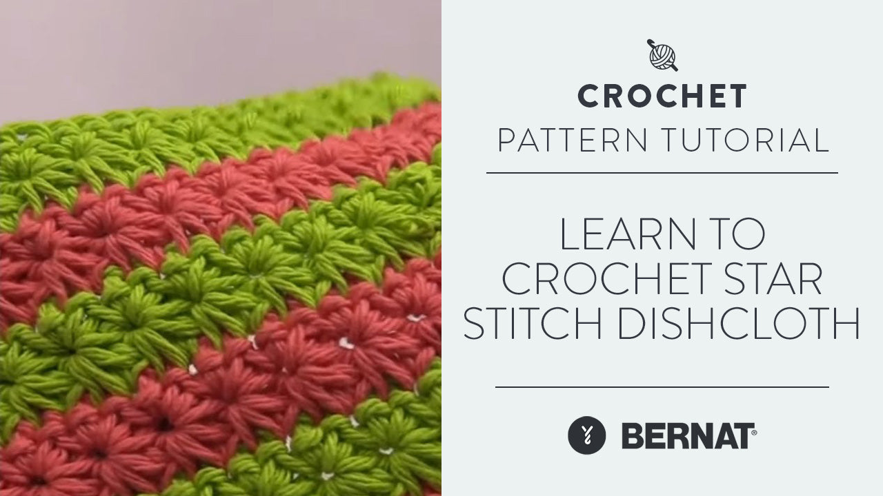 Image of Learn to Crochet Star Stitch Dishcloth thumbnail