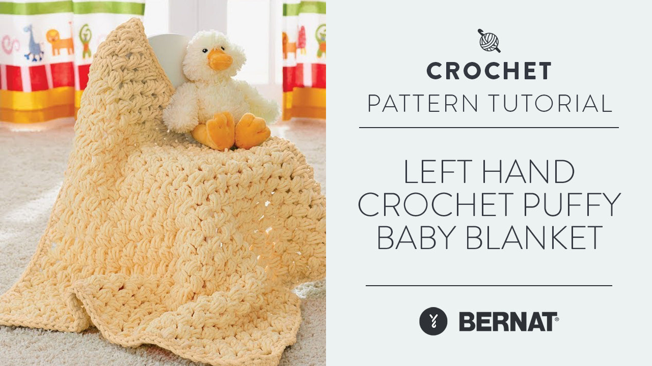 Image of Left Hand: Crochet Puffy Baby Blanket thumbnail