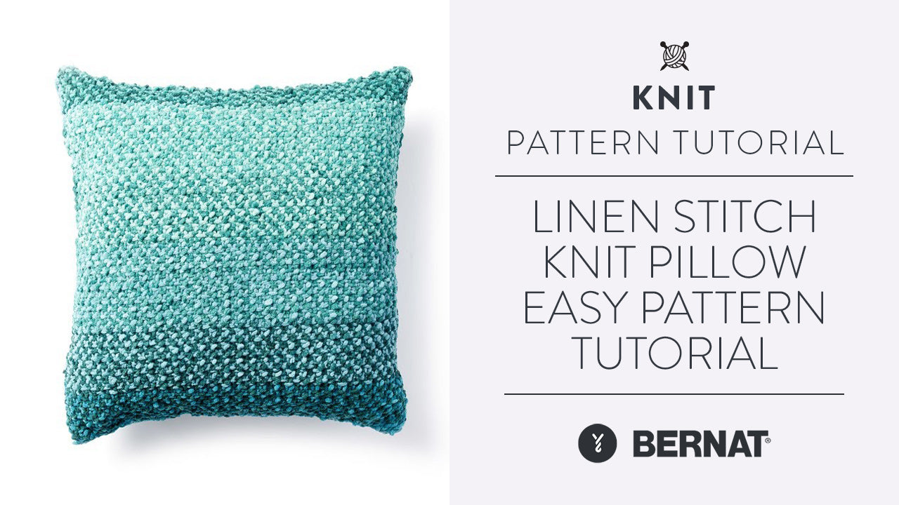 Image of Linen Stitch Knit Pillow | Easy Pattern Tutorial thumbnail
